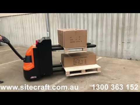 “Efficient Electric Pallet Truck: Boosting Productivity with Initial Lift for Easy Pallet Handling”