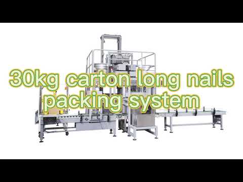 “Efficient Packing Solution: 30kg Carton Long Nails System – Available for Sale!”