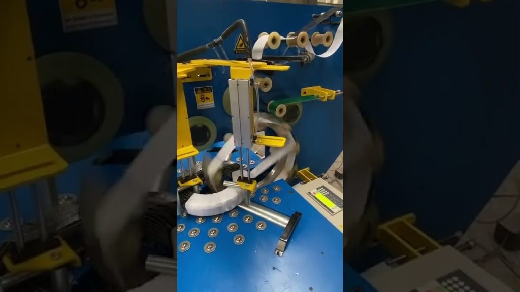 “Efficient Horizontal Ring Wrapping Machine with Auto Cut Function for Copper and Tyre Packing”