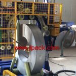 “Efficient Steel Coil Packaging Machine with Movable Main Frame”