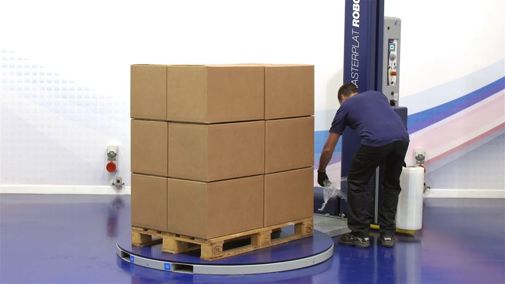 “Efficient Vertical Stretch Wrapping Machine for Improved Packaging”