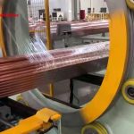 Efficient and Space-Saving Horizontal Wrapping System for Copper Tubes with End Storage. Efficient and Space-Saving Horizontal Wrapping System for Copper Tubes with End Storage.