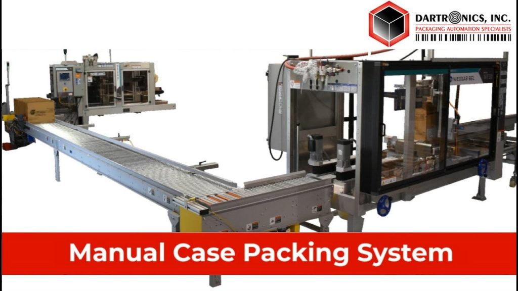Innovative Automated Case Packing Conveyor System with Integrated Case Erecting & Sealing System: Unbeatable for Sale! Innovative Automated Case Packing Conveyor System with Integrated Case Erecting & Sealing System: Unbeatable for Sale!